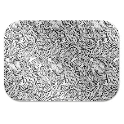 Office chair mat tropical pattern