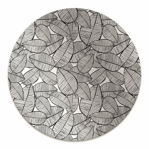 Office chair mat tropical pattern