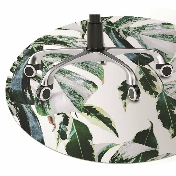 Computer chair mat palm leaves