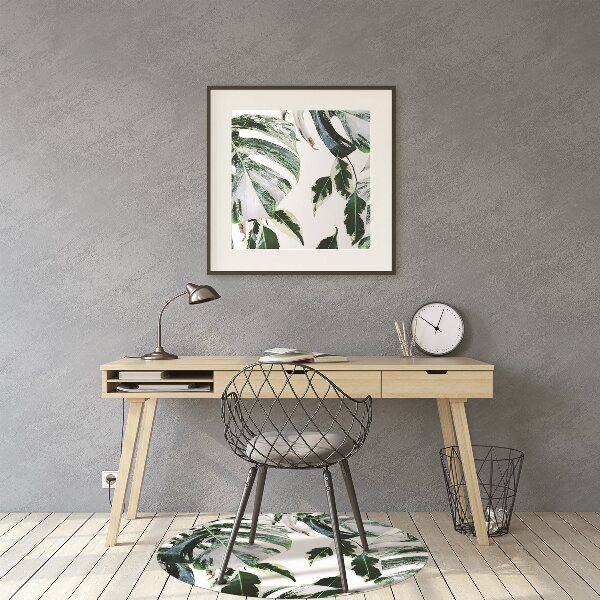 Computer chair mat palm leaves