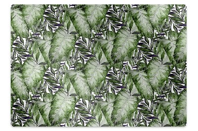 Desk chair mat leaf Monstera