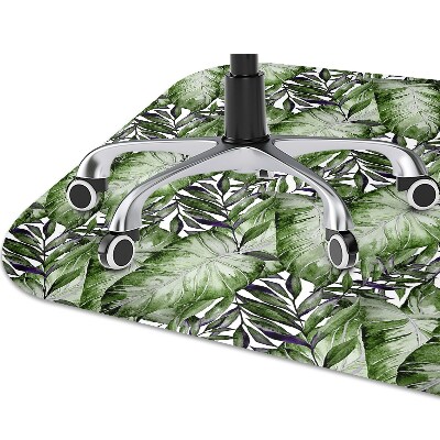 Desk chair mat leaf Monstera