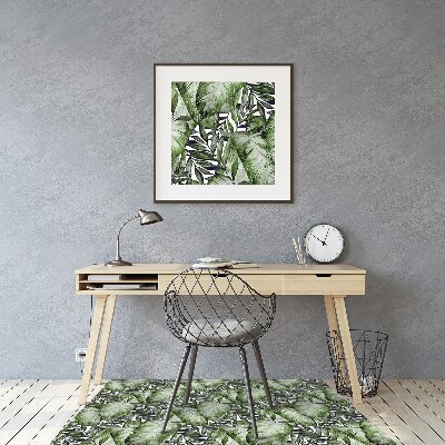 Desk chair mat leaf Monstera