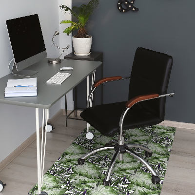Desk chair mat leaf Monstera