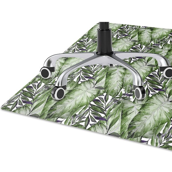 Desk chair mat leaf Monstera