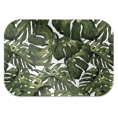 Desk chair mat leaf Monstera