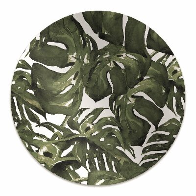 Desk chair mat leaf Monstera