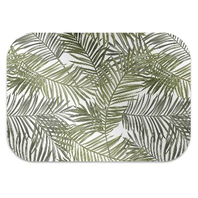 Office chair mat exotic leaves