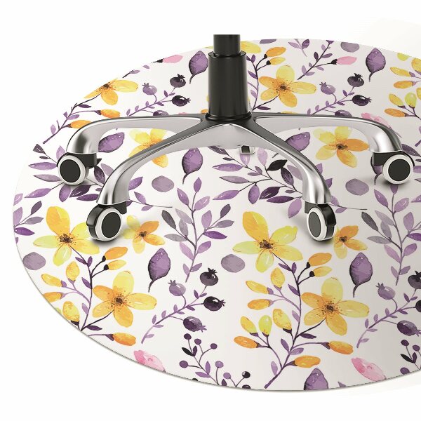 Chair mat abstract flowers