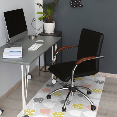 Office chair mat Scandinavian pattern
