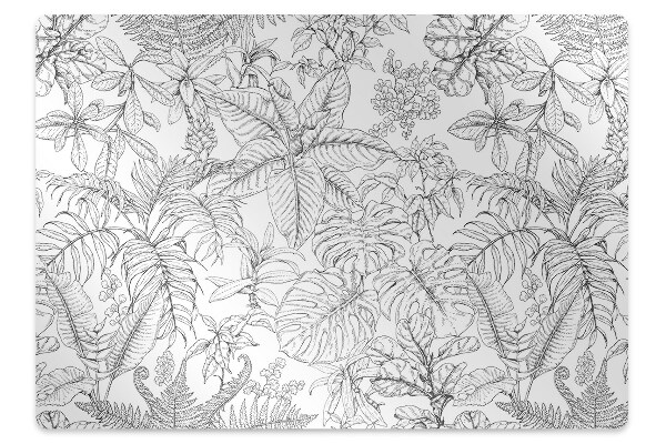 Chair mat floor panels protector sketch tropical