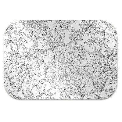 Chair mat floor panels protector sketch tropical