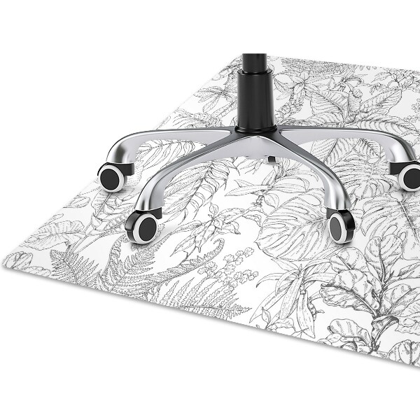 Chair mat floor panels protector sketch tropical