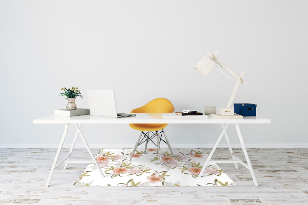 Office chair mat Spring flowers