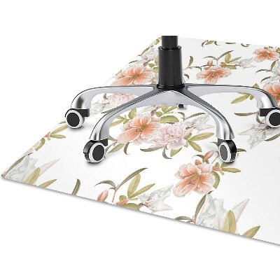 Office chair mat Spring flowers