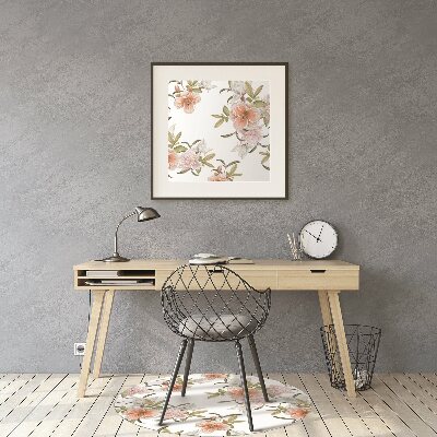 Office chair mat Spring flowers