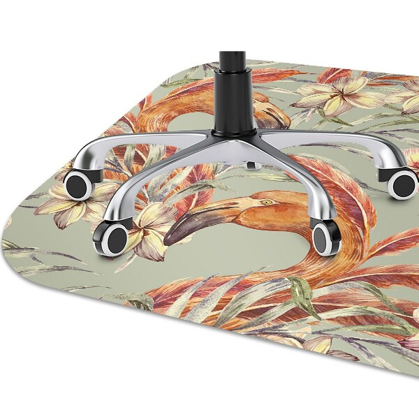 Office chair floor protector picture Flamingos