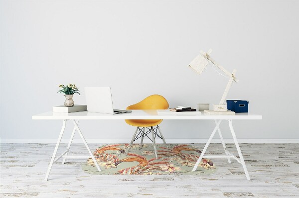 Office chair floor protector picture Flamingos