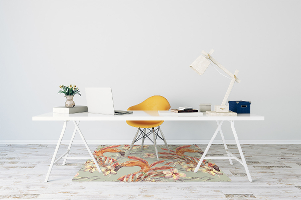 Office chair floor protector picture Flamingos