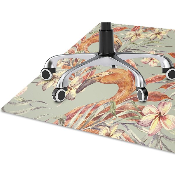 Office chair floor protector picture Flamingos