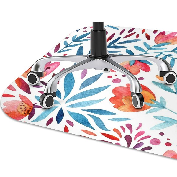 Computer chair mat vintage Poppies
