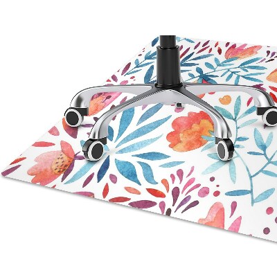 Computer chair mat vintage Poppies
