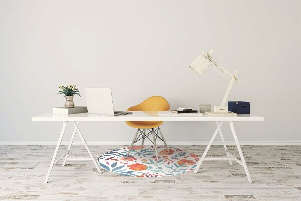 Computer chair mat vintage Poppies