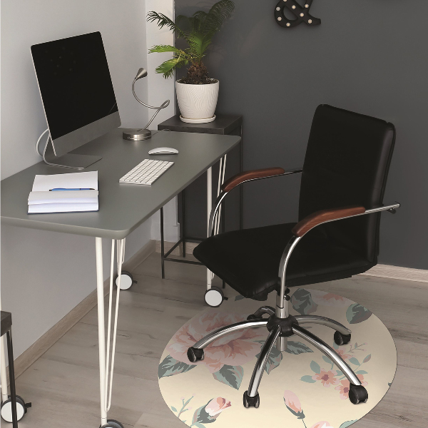 Computer chair mat Vintage Roses