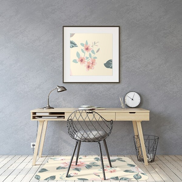 Computer chair mat Vintage Roses