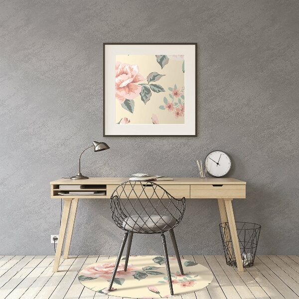Computer chair mat Vintage Roses