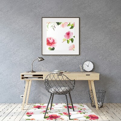 Office chair mat Spring flowers