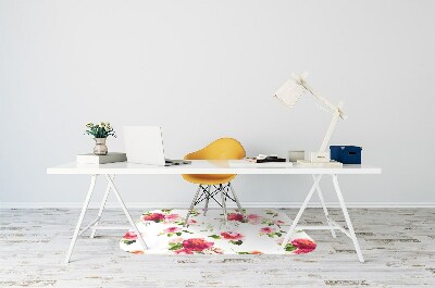 Office chair mat Spring flowers