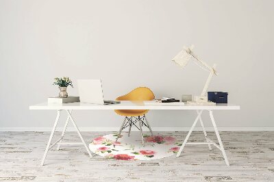 Office chair mat Spring flowers