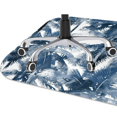 Chair mat floor panels protector tropical palm trees