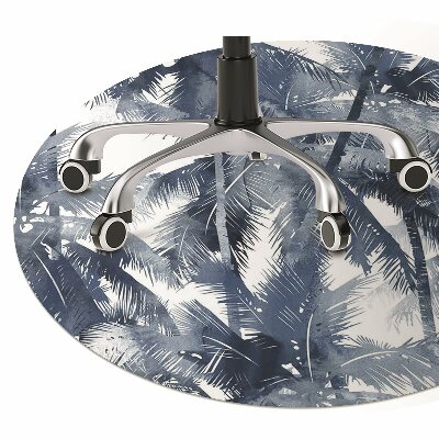 Chair mat floor panels protector tropical palm trees