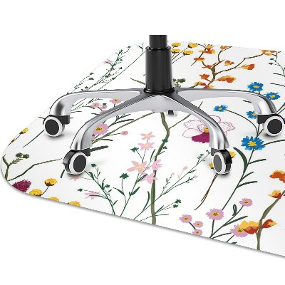 Computer chair mat Field flowers