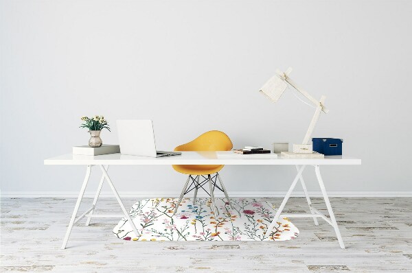 Computer chair mat Field flowers