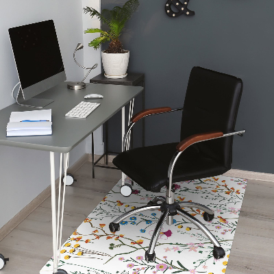 Computer chair mat Field flowers