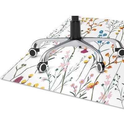 Computer chair mat Field flowers