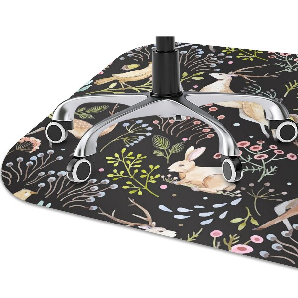 Office chair mat Forest animals