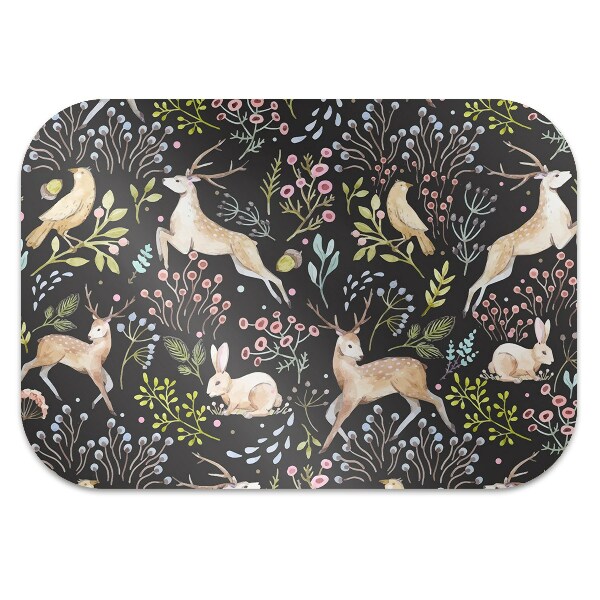 Office chair mat Forest animals