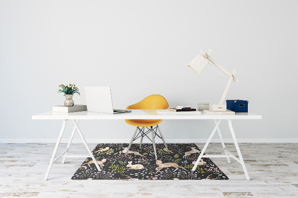 Office chair mat Forest animals