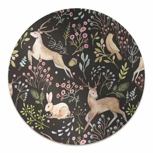 Office chair mat Forest animals