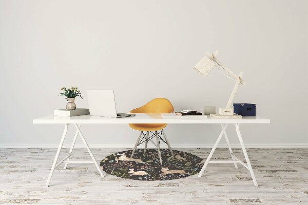 Office chair mat Forest animals