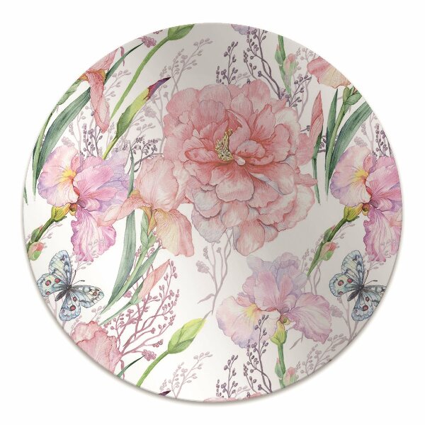 Office chair floor protector Peonies flowers