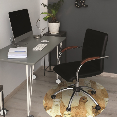 Office chair mat Alpacas