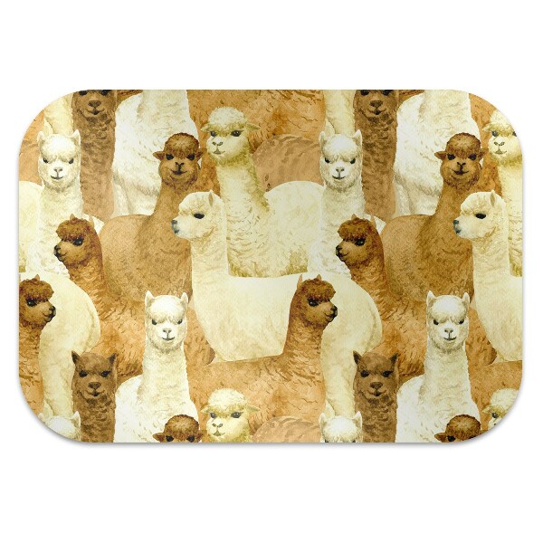 Office chair mat Alpacas