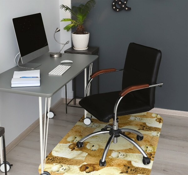 Office chair mat Alpacas