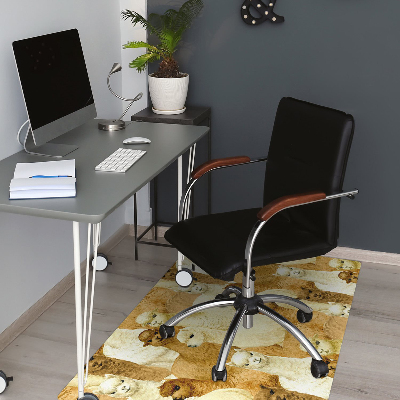 Office chair mat Alpacas