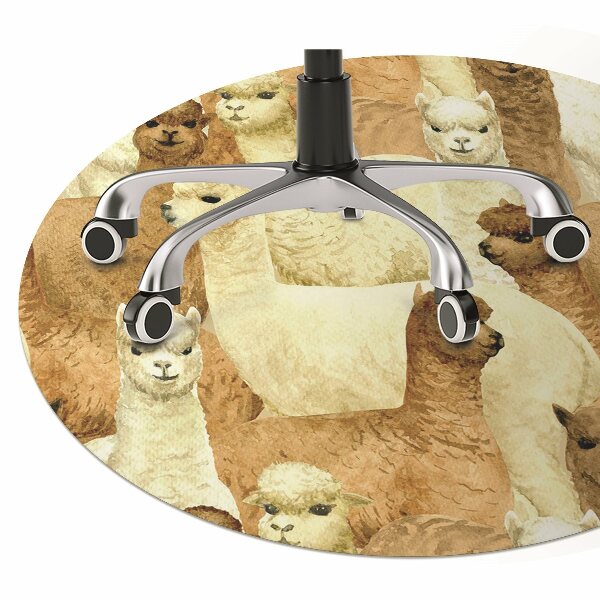 Office chair mat Alpacas